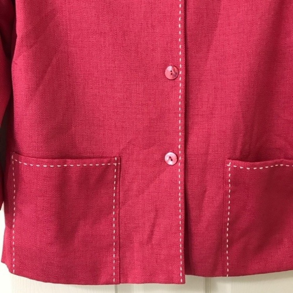 Patchington Pink Button Up Blazer Jacket Brunch C… - image 4